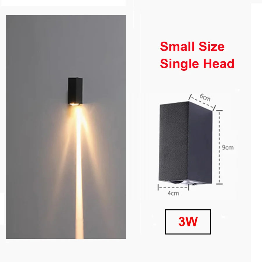 Modern waterproof outdoor aluminium LED wall light