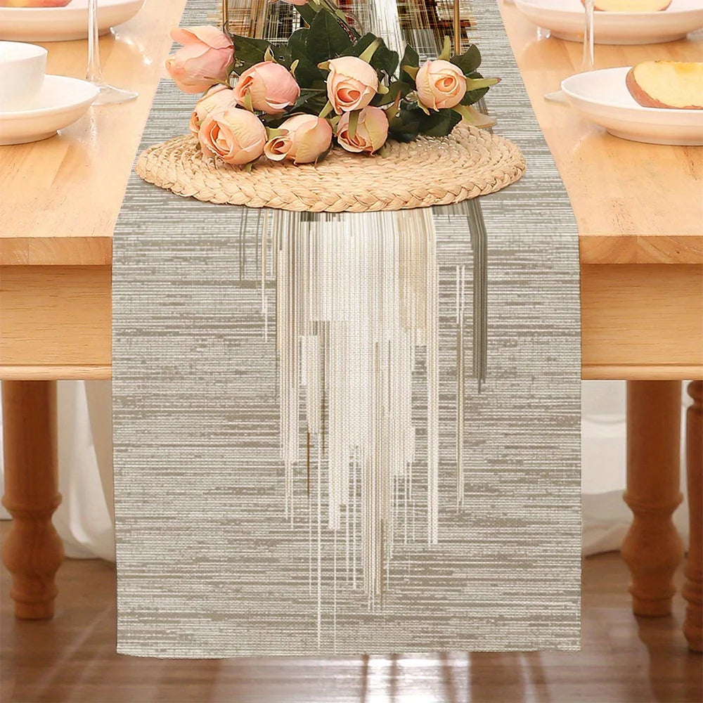 Abstract striped table runner minimalist style