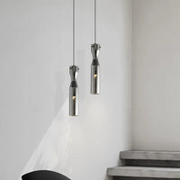 Adjustable modern glass LED pendant light for indoor use