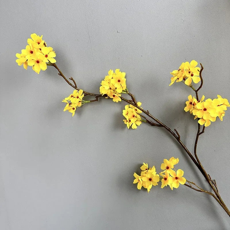 Long branch artificial flowers for elegant home decor
