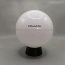 Outdoor black globe post lamp for garden and terrace lighting