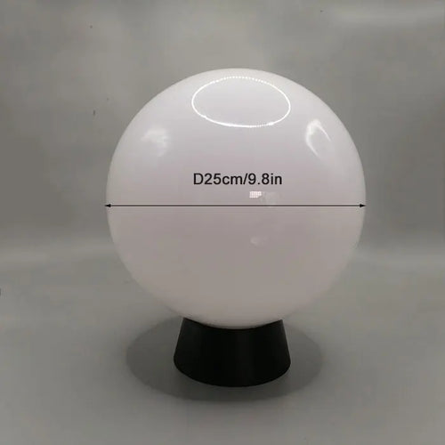 Outdoor black globe post lamp for garden and terrace lighting - vue 13 sur 15