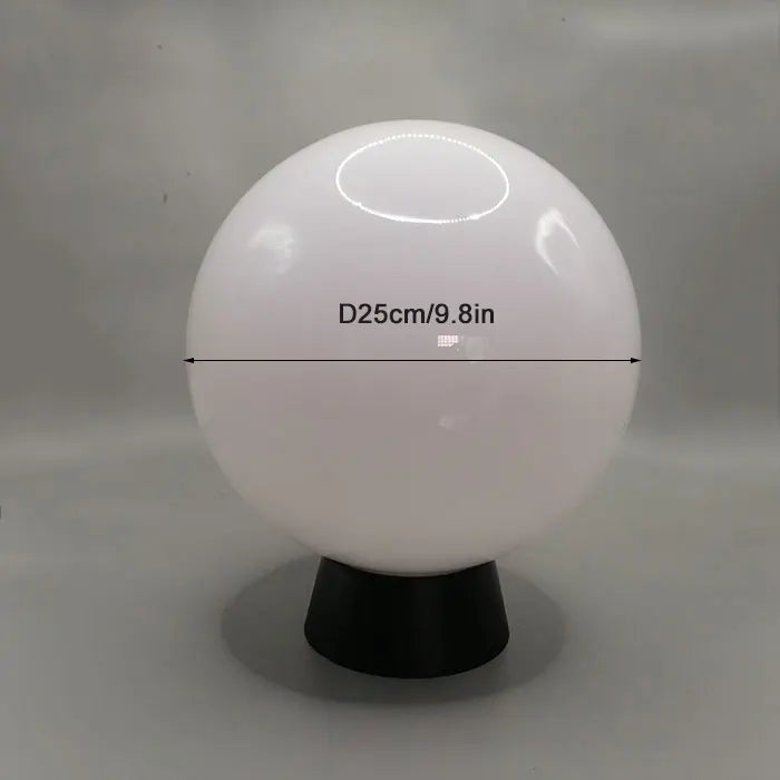 Outdoor black globe post lamp for garden and terrace lighting - vue 12 sur 15