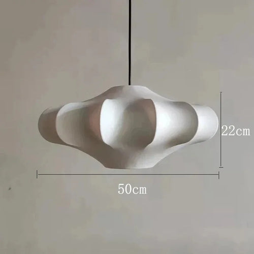 Creative silk pendant light wabi sabi style - vue 12 sur 14