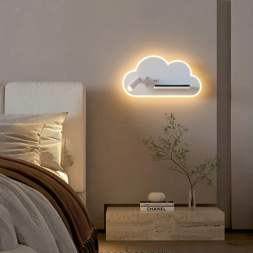 Multifunction LED bed lamp with wireless USB charger - vue 3 sur 8