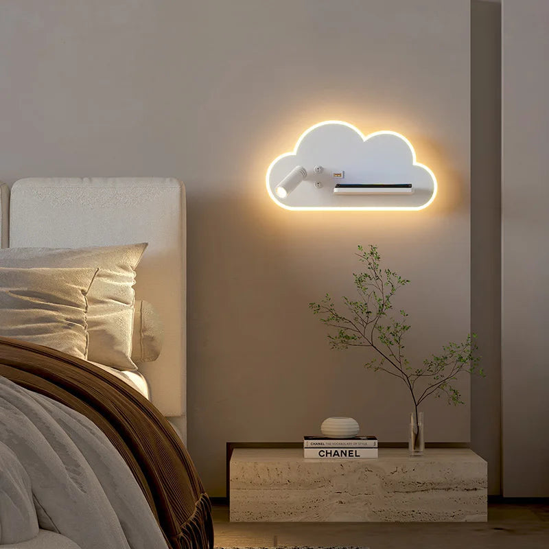 Multifunction LED bed lamp with wireless USB charger