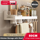 wall-mounted storage rack for spices and utensils