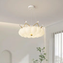 Modern LED chandelier with crown pendant and remote control option