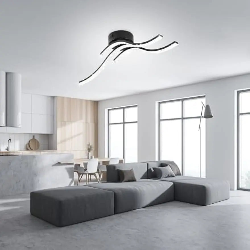 Modern LED ceiling light for elegant interior lighting - vue 5 sur 7