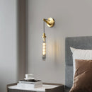 Glass and metal surface mount wall light