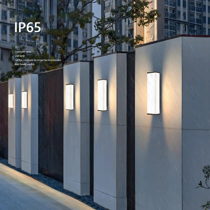 Stainless steel waterproof LED long wall light modern IP65 outdoor garden villa balcony linear wall washer 8