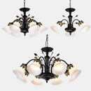 Retro glass LED chandelier for vintage interiors