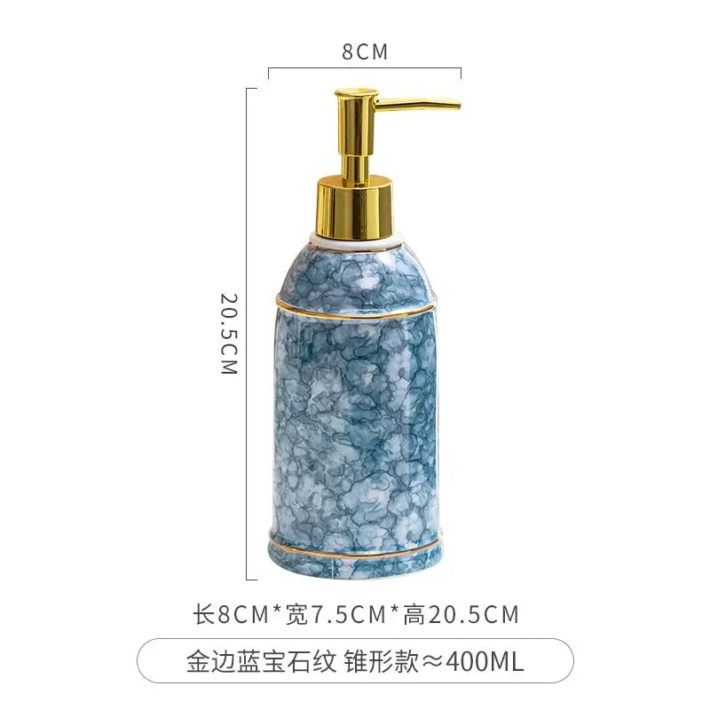 ceramic soap dispenser for shower gel and disinfectant - vue 26 sur 30