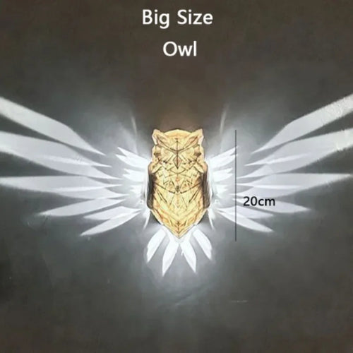 Creative LED wall light owl eagle decorative lamp for home - vue 10 sur 13