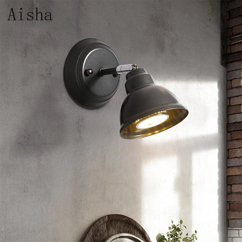 Adjustable retro industrial wall light for bar and restaurant