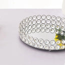 Round glass tray for storage and decoration