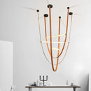 Creative minimalist postmodern glass tube LED pendant light