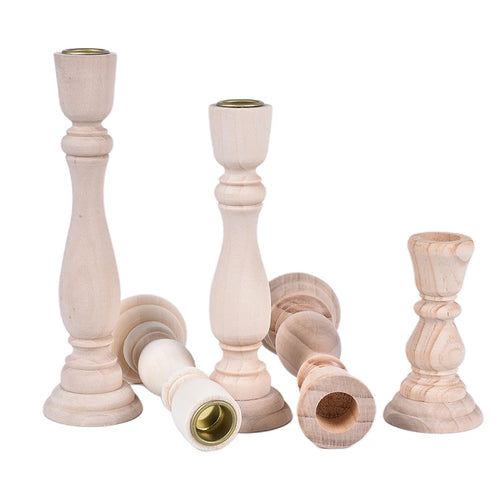 Candlesticks Holderng Decorations, Retro Wood Classic  Weddi candle holders   Holders home decor - vue 2 sur 11