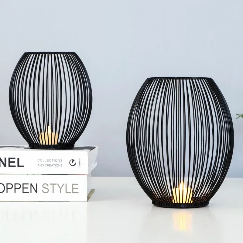 Elegant metal candle holder for weddings and festive decor - vue 5 sur 6