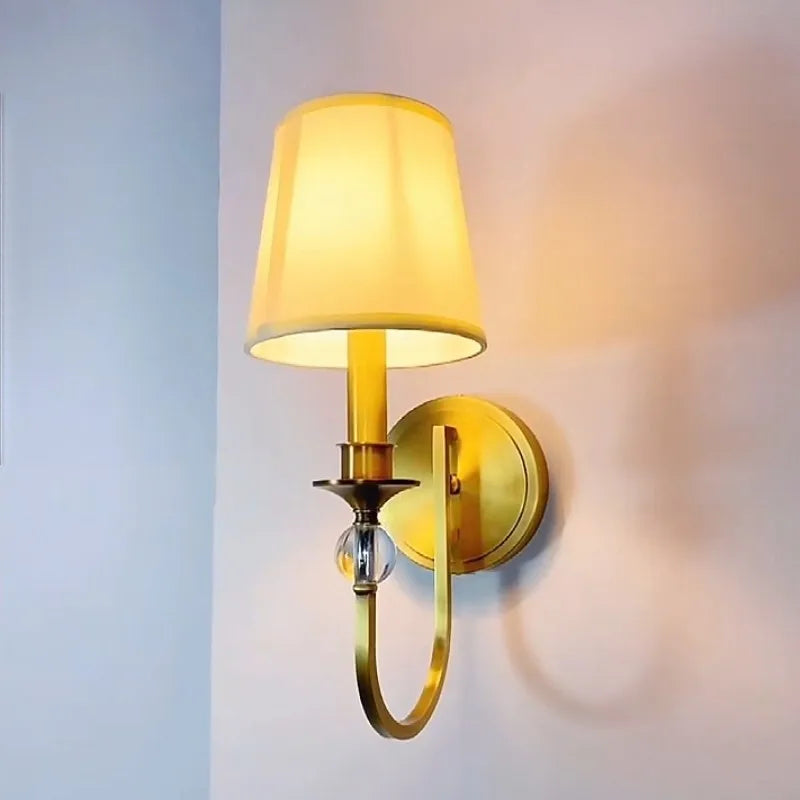 Luxurious gold wall light for modern interior decor