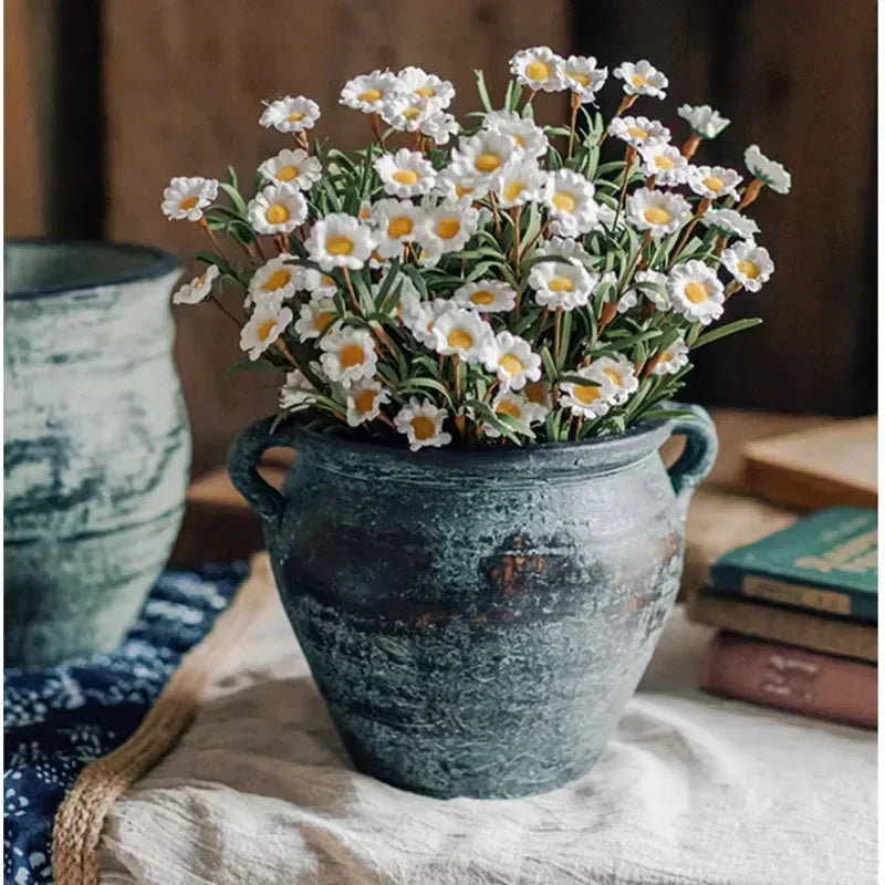 rustic pottery planters for indoor and outdoor decoration