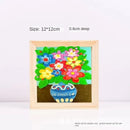 Creative wooden clay frame for children and decoration