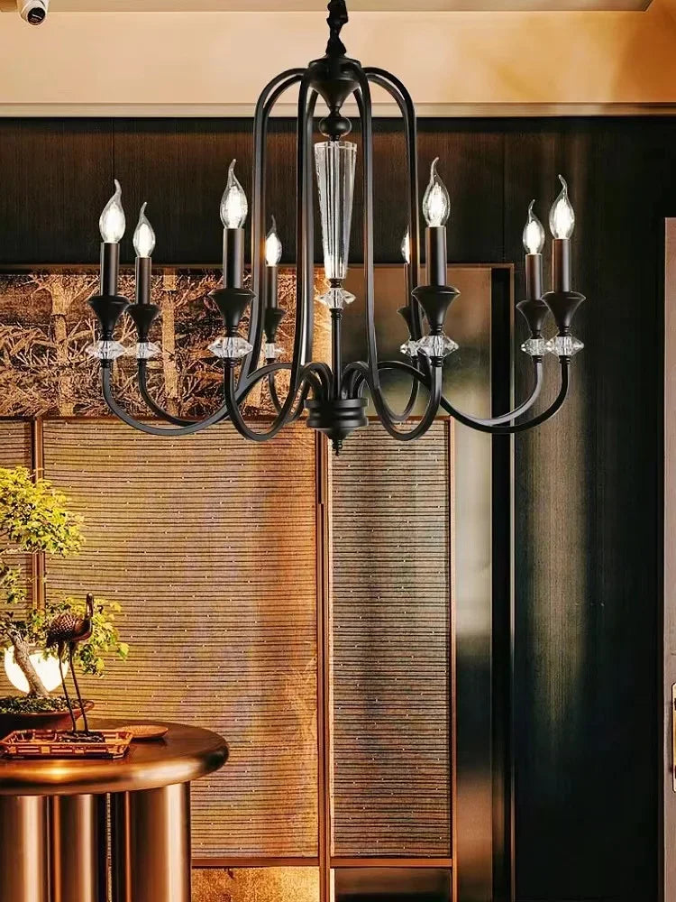 Retro luxury American style crystal chandelier