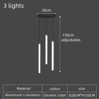Modern minimalist long spiral tube LED chandelier 2023