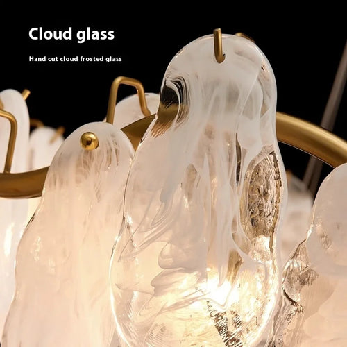 Handmade glass pendant light for a luxurious interior - vue 7 sur 8