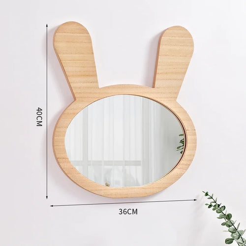 cute decorative wooden hanging mirrors for kids - vue 5 sur 13