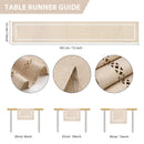 Modern openwork linen table runner