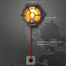 Vintage industrial outdoor wall light waterproof iron and glass