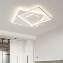 Minimalist geometric LED ceiling light rectangular and round