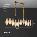 Creative frosted glass chandelier with modern pearl design