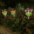 éclairage solaire en forme de rose pour jardin extérieur