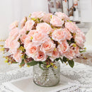 Decorative silk rose bouquet with honey fragrance for interior decor