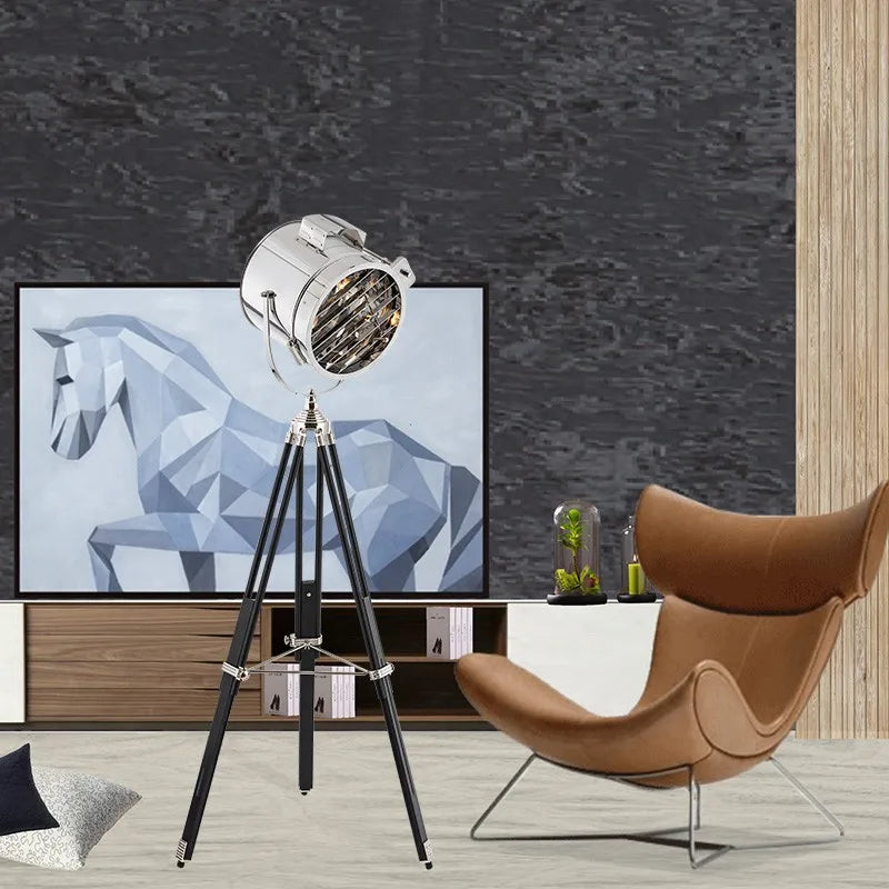 Retro industrial floor lamp with nordic naval style