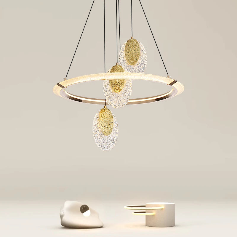 Modern crystal chandelier for elegant interior decor - vue 3 sur 10