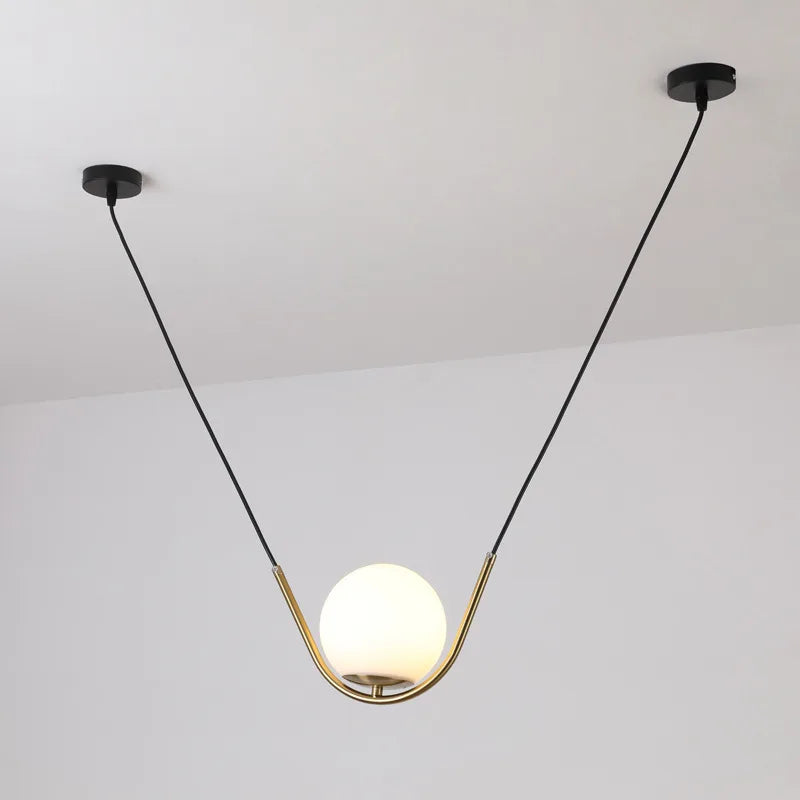Modern nordic glass pendant light for restaurant, cafe and shop