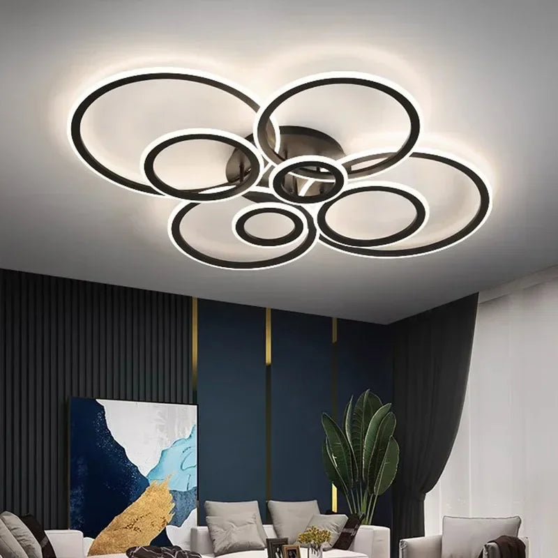 Modern ring chandelier for decorative indoor lighting