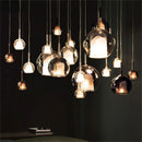 Modern glass LED pendant light for indoor restaurant