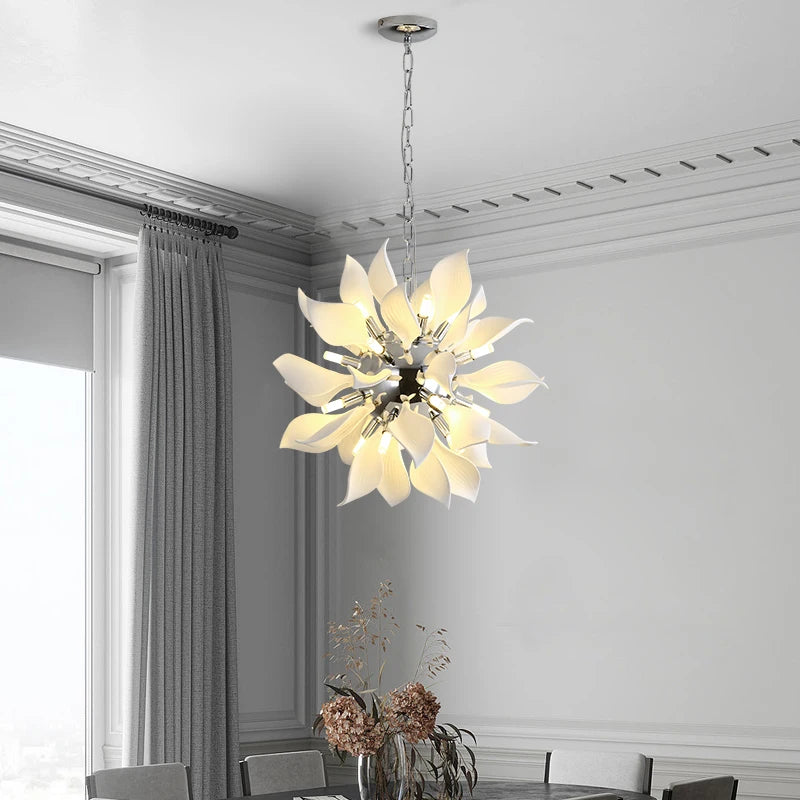 Modern luxury ceramic petal chandelier for shop or home use