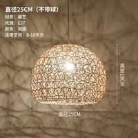 Handwoven rattan chandelier modern Chinese style