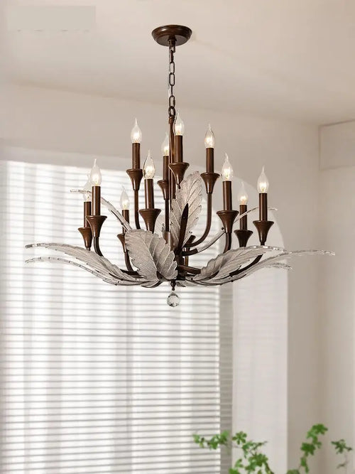 Retro art deco chandelier for modern indoor lighting - vue 4 sur 9