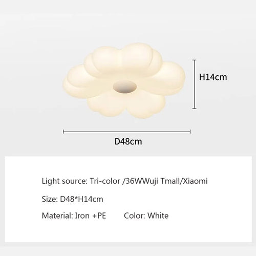 Modern LED flower ceiling light for smart home décor - vue 4 sur 8