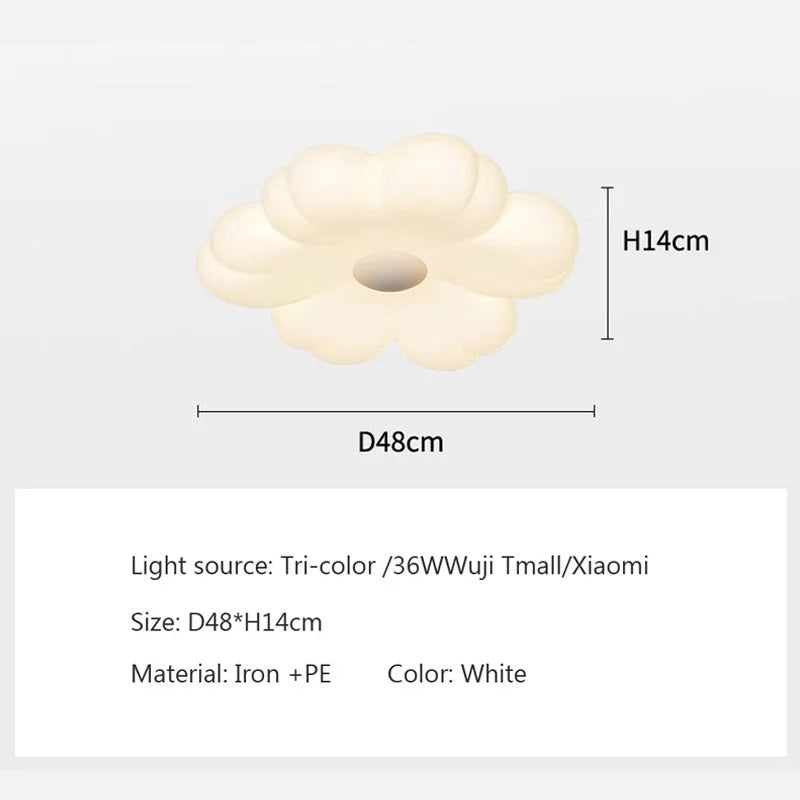 Modern LED flower ceiling light for smart home décor - vue 4 sur 8