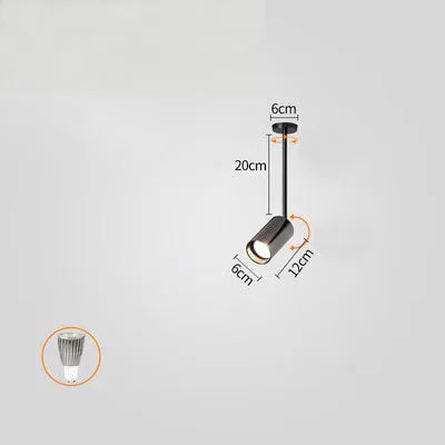 Pole-mounted spotlight for shops and nail salons - vue 21 sur 21