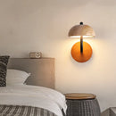 Vintage LED mushroom-shaped wall light in natural stone