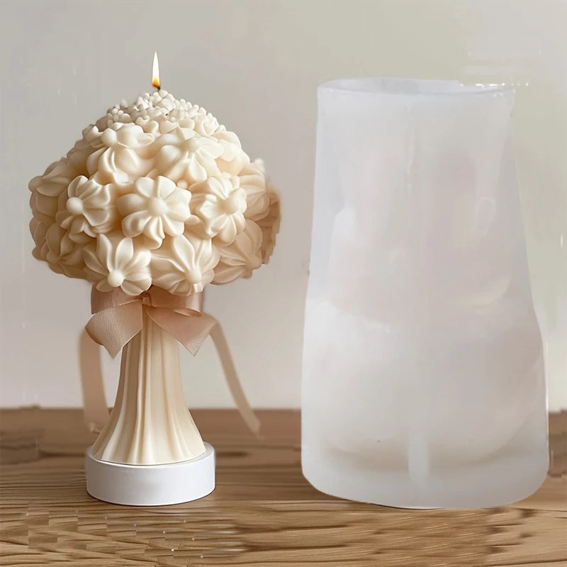 new silicone mold bouquet roses chrysanthemum peony Valentine's Day gift