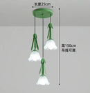 3-head milk white glass LED pendant chandelier